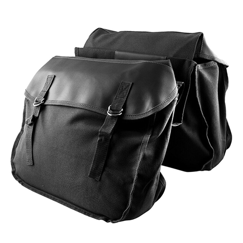 Saddlebag Waterproof Saddle Box Tail Bag for Most Motorcycle Models Black