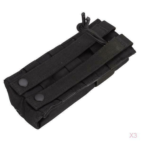 3x Waterproof Nylon PRC 148 MBITR Radio Pouch MOLLE Holder Case Black Hunting