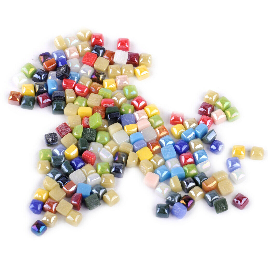 Mini Colorful Vitreous Glass Mosaic Tiles Wall Crafts Various Mixture Drops An