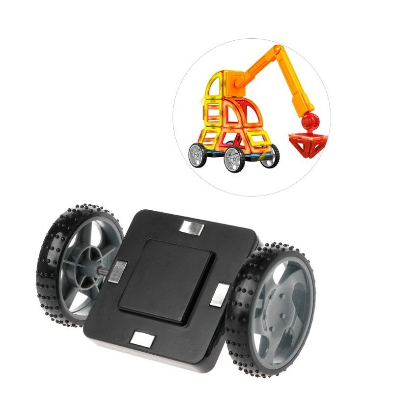 Magnetic Building Block Car Base Wheels Construction Designer Brick Matched Toys