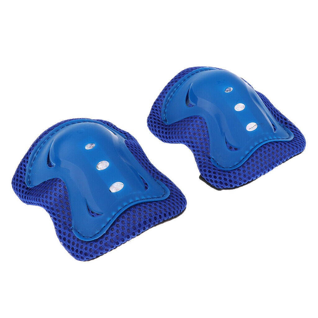 Kid Cycling Roller Skating Knee Elbow Wrist Protective Pads - Blue