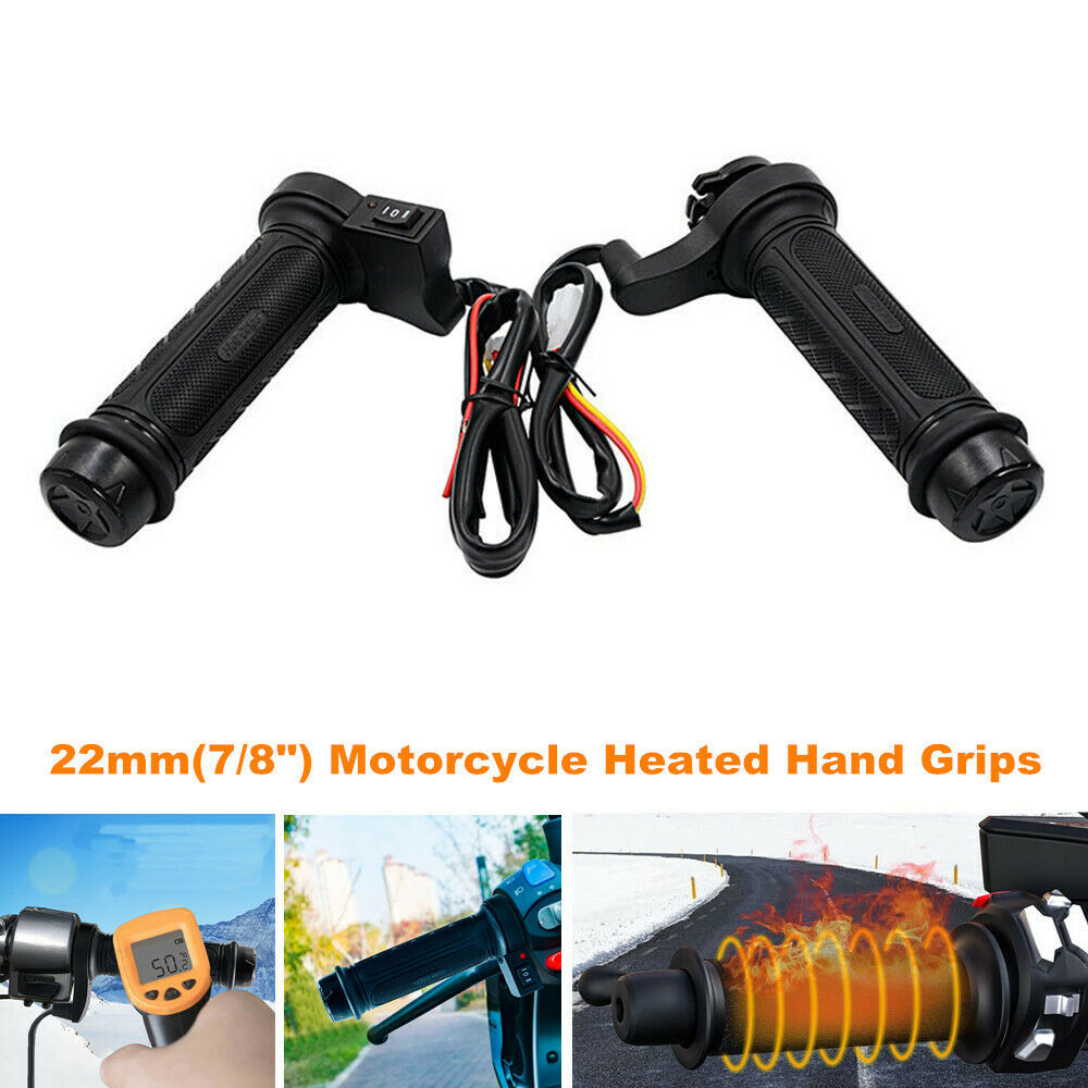 7/8" Upgraded motorcycle heated grips modified electric heating hand grip cover