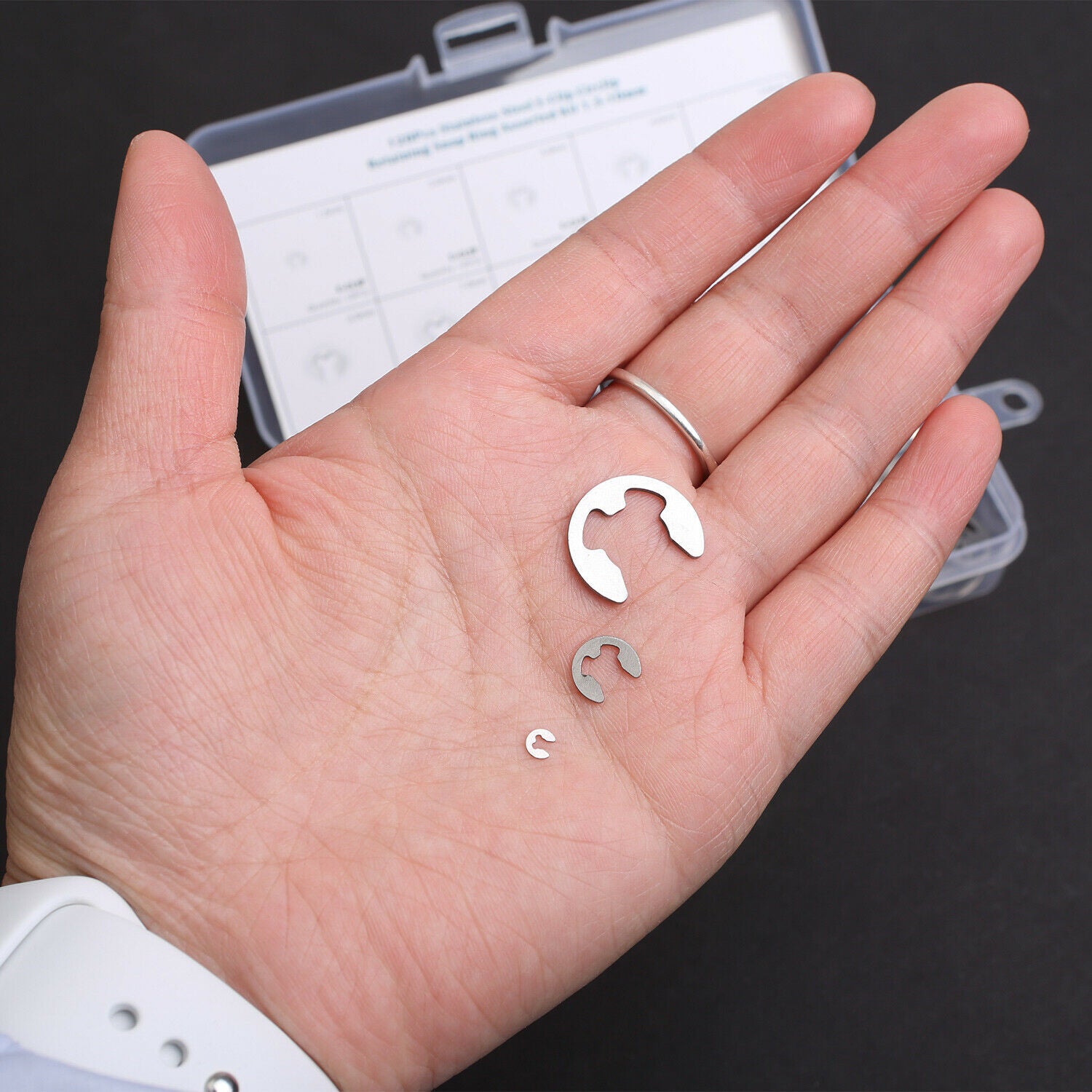 Stainless Steel E-Shaped Opening Circlip Retaining Clamp Ring 1.5-10mm Boxed