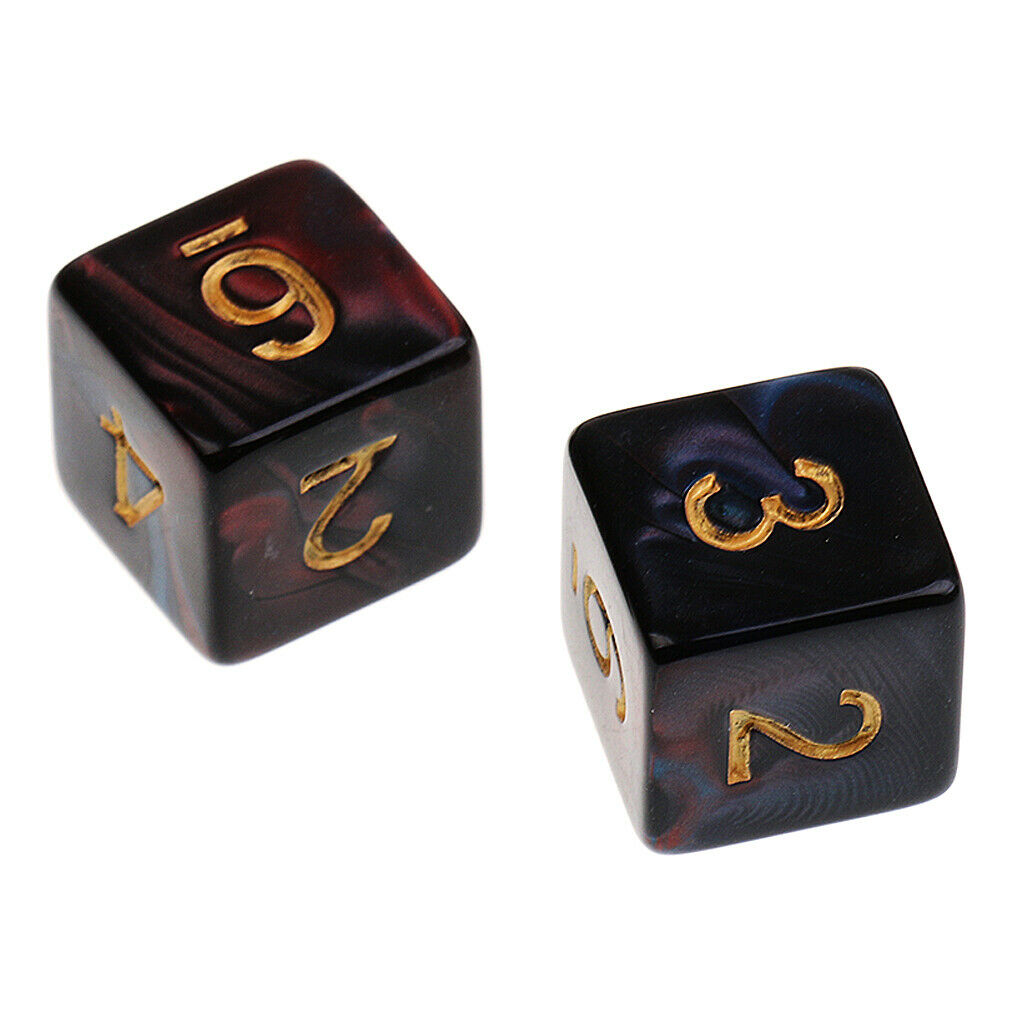 10x D6 acrylic dice 6-sided dice accessories for board game RPG game blue red