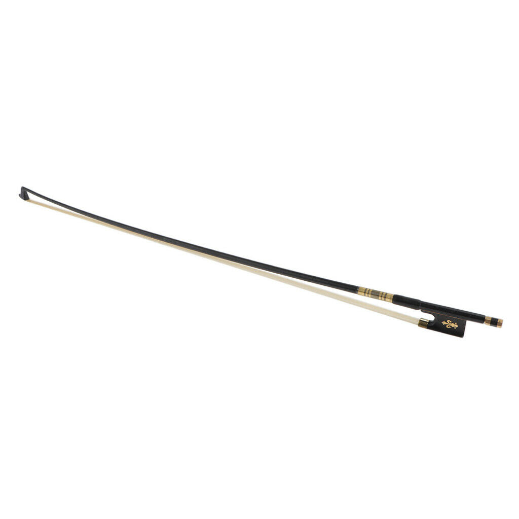 Violin Bow, 4/4 Violin Bow, Violin Bow Carbon Fiber Round Stick Ebony Frog