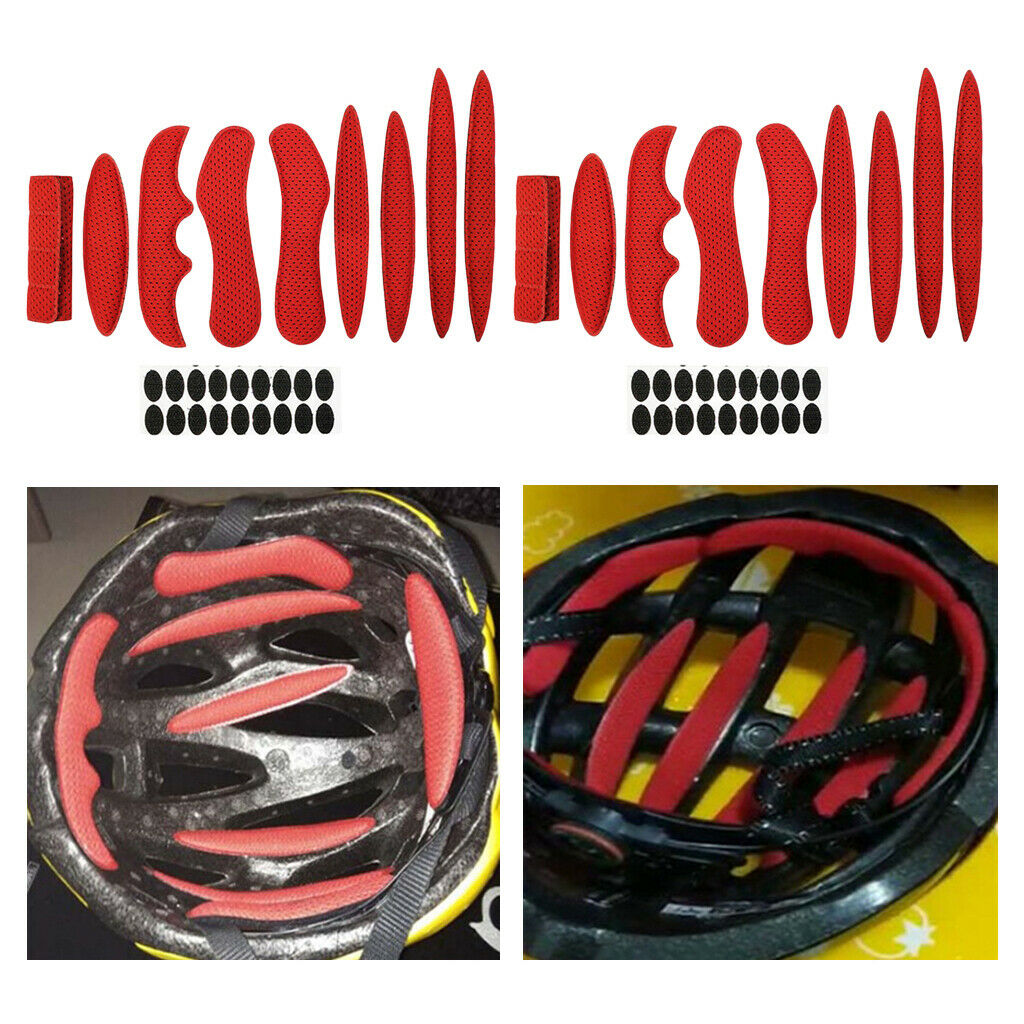 2 Set Cycle Bike Helmet Padding Kit  Replacement Universal Foam Pads Set
