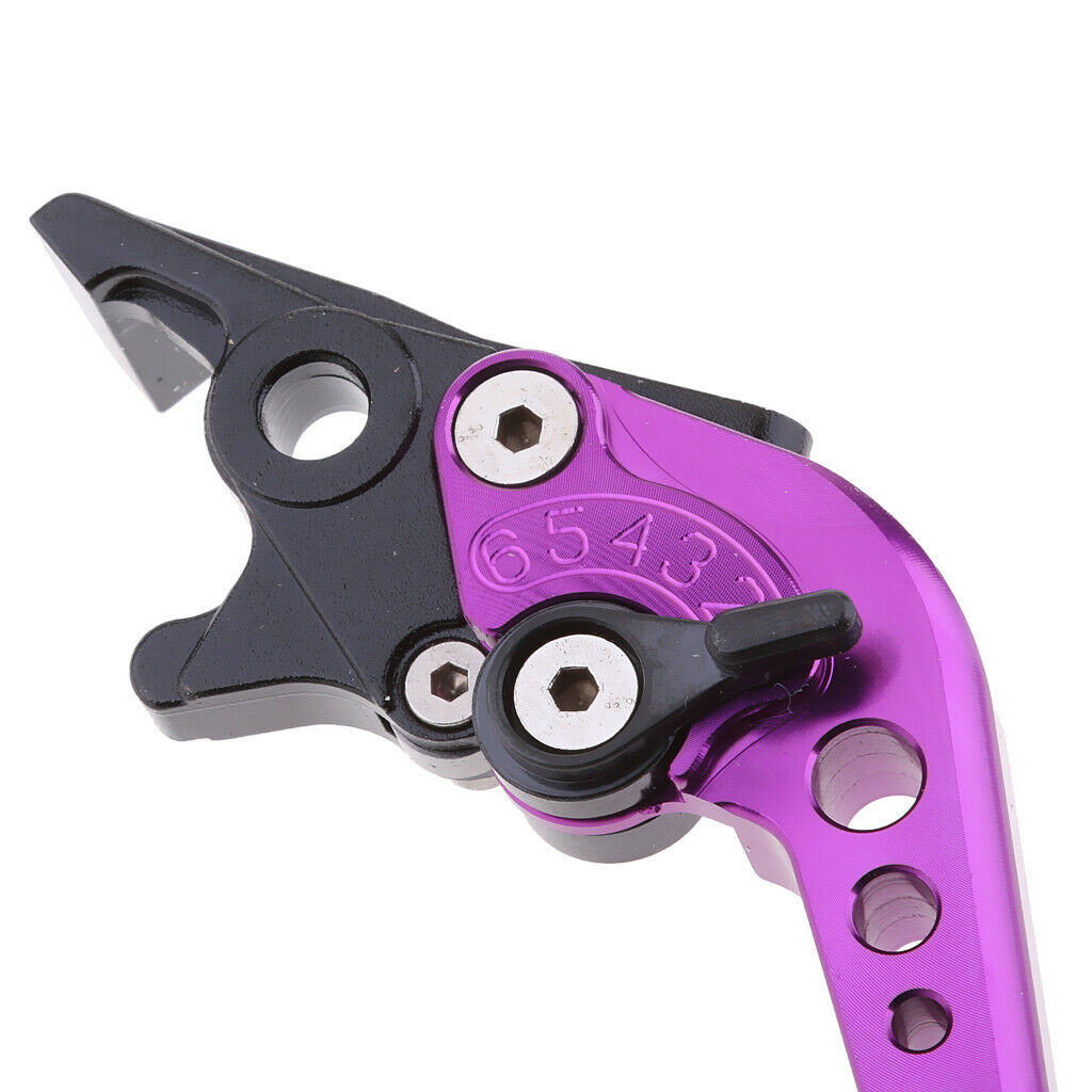 GY6 Scooter Adjustable Brake Levers Aluminum Handle Rear Disc & Drum Purple