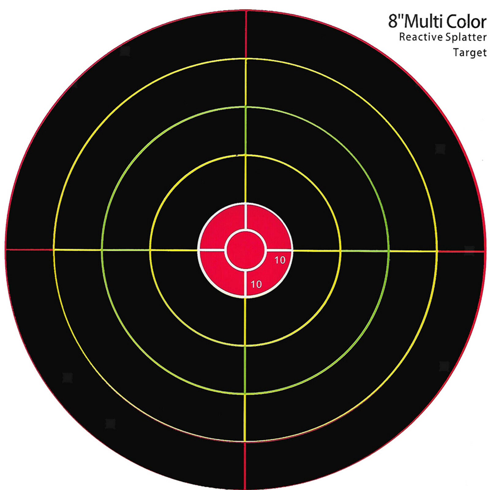 10Pcs 8'' Shooting Target Adhesive Splatter Targets Paper Shooting Practice