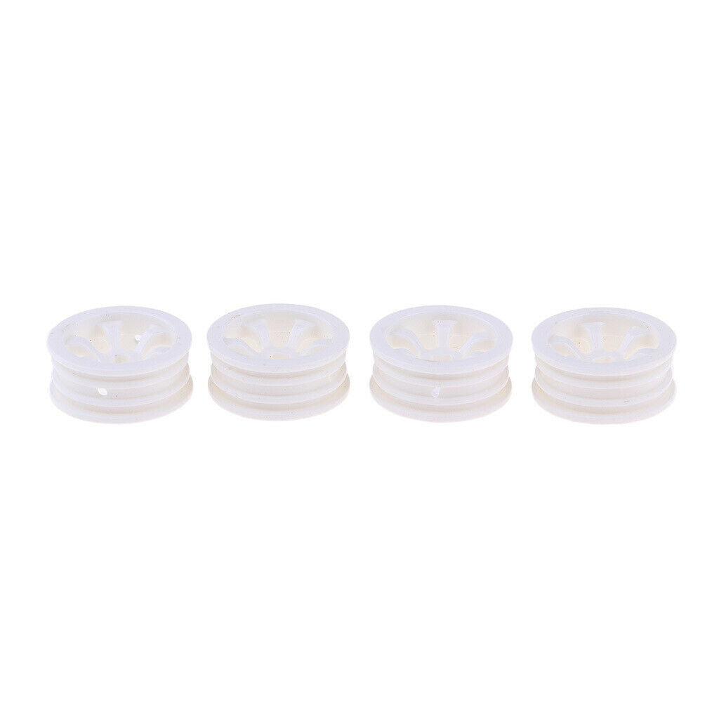 4 pieces white plastic rim replacement rims spare parts for 1:28 WLtoys