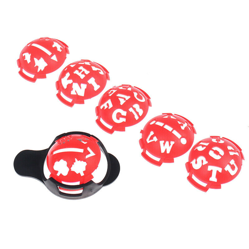 6-in-1 Golf Ball Line Liner Marker Template Drawing Alignment Marks Sign .l8
