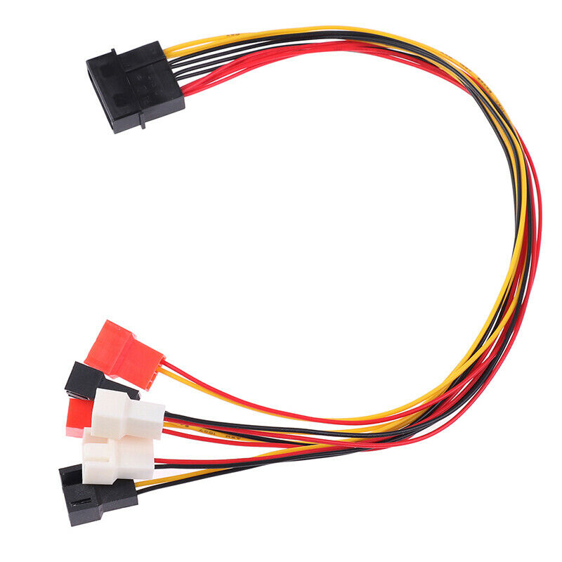 4Pin Molex to 3Pin Fan Power Cable Adapter Connector 12V 7V 5V Cooling Fa.l8