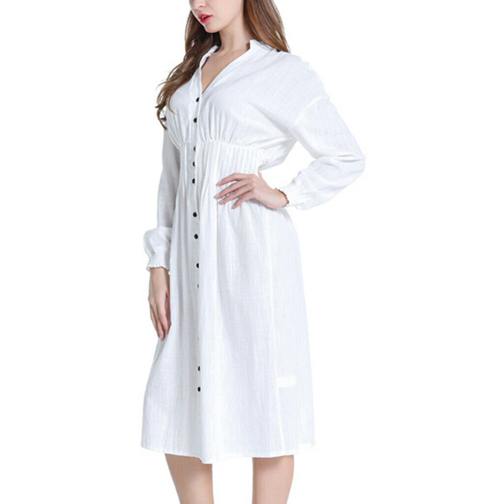 Women Long Sleeve Midi Dress S