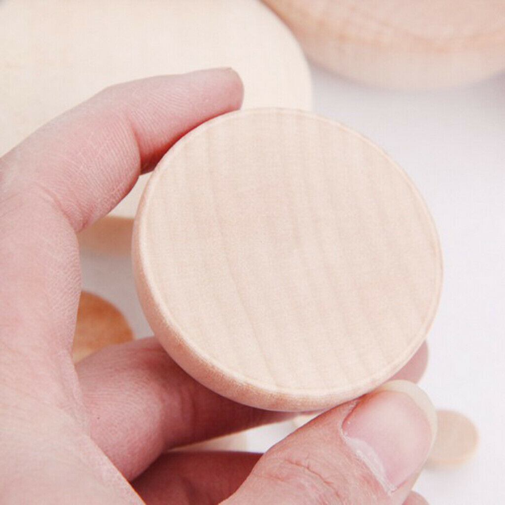 50pcs Wood Half Split Balls Hemisphere Half Craft Ball Kids DIY Projects 1cm