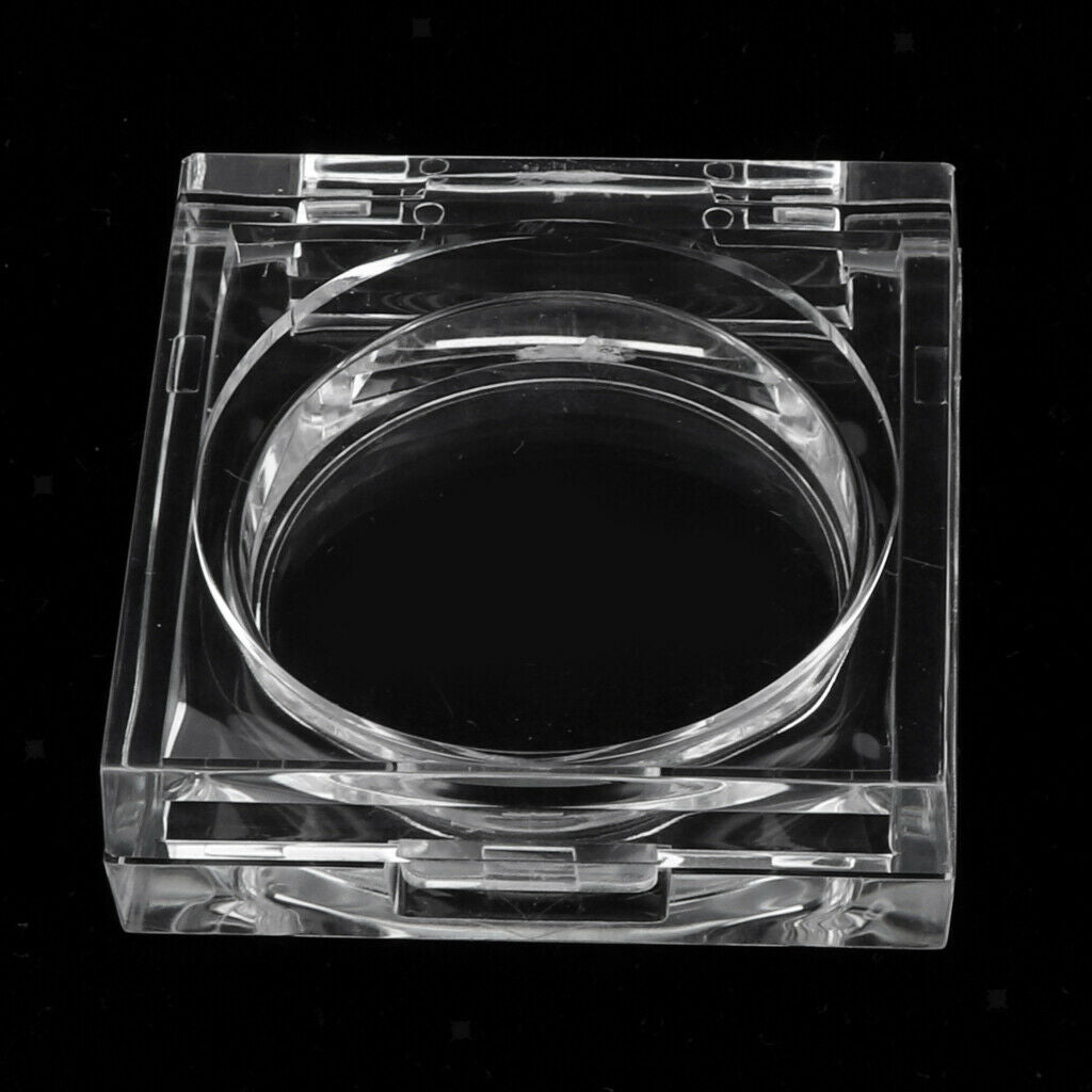 3Pcs Crystal Clear Empty Powder Case Makeup Blush Box DIY Cosmetic Container