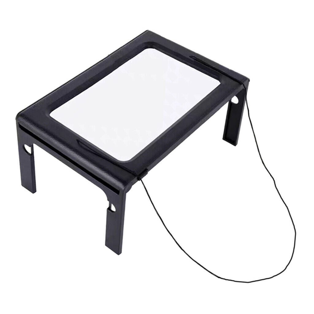 Foldable Hands Free 6 LEDs Light Magnifier 2.5x  Glass Book Reading with USB