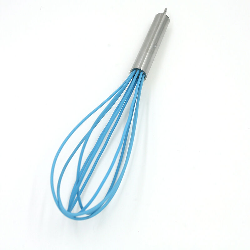 Good Handle Whisk silicone Kitchen Mixer Balloon Wire Egg Beater Tool  J7 RDD