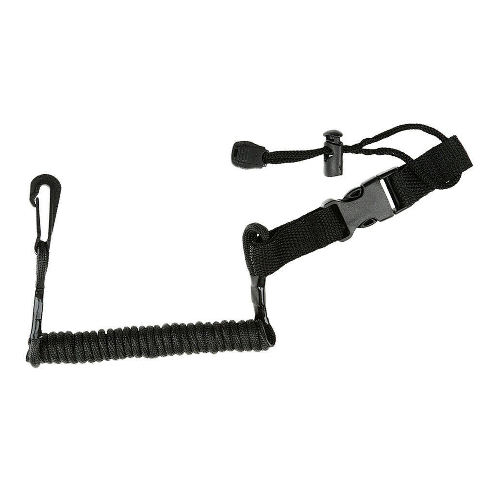 Black Elastic Marine Rod and Paddle Leash quick Rlease Buckle Accessory