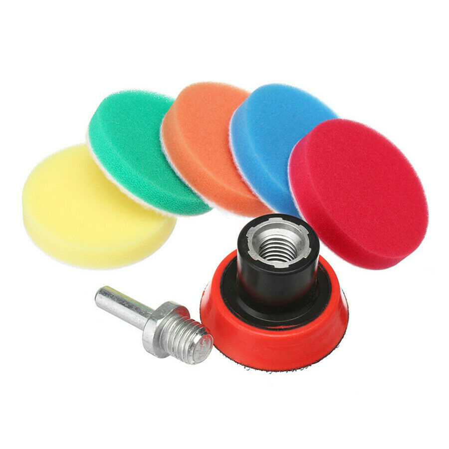 Car Foam Drill Buffing Polishing Woolen Pad Kit 29 PCS 1/2/3 Inch Buffing Pads