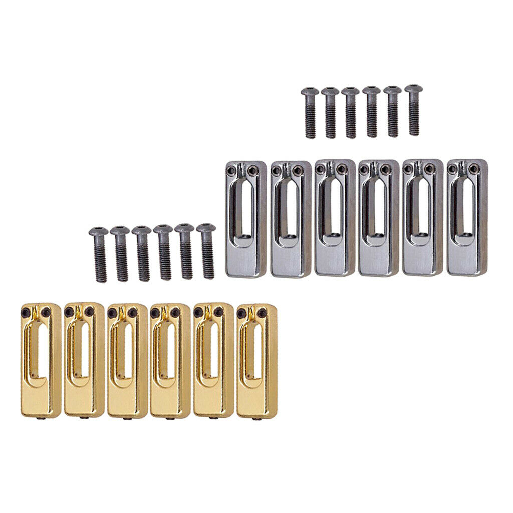 12 Pack Electric Guitar Tremolo Bridge Saddles with Screws for Musical
