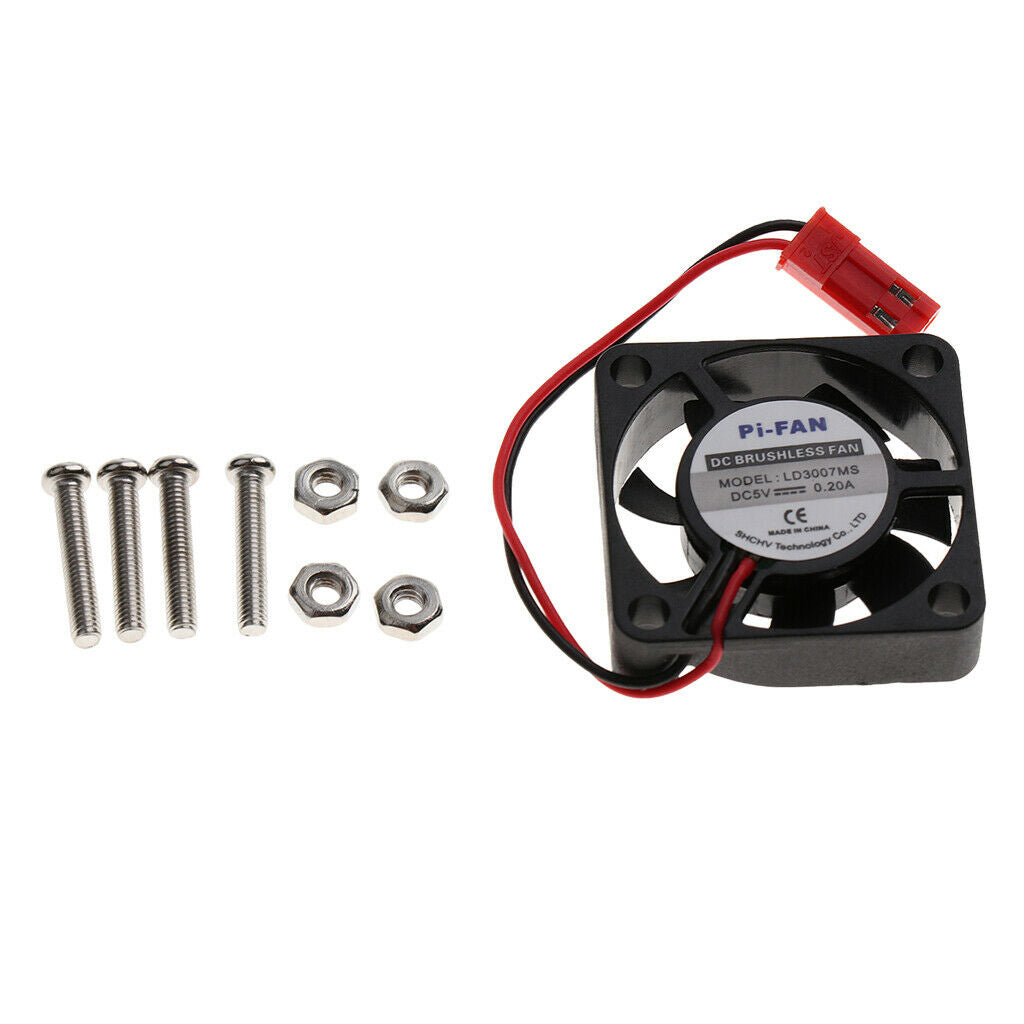 DC 5V Small CPU Cooler Cooling Fan w/ Screws Parts for Raspberry Pi 3B