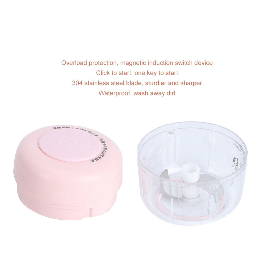 Mini Electric Garlic Food Chopper Vegetable Chopper Grinder Blender Crusher