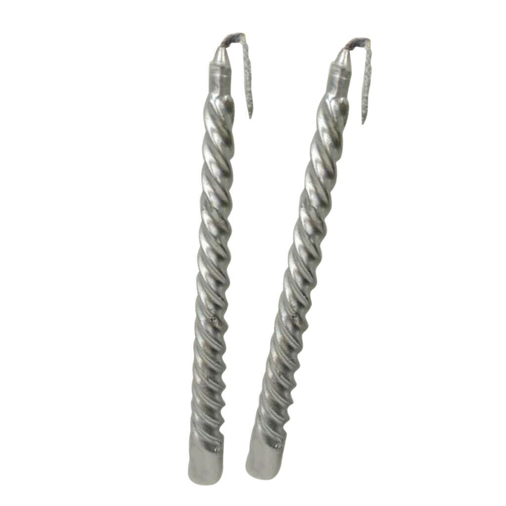 European Style Alloy Candelabra Candlestick, Set of 2,  with 2 piece Spiral
