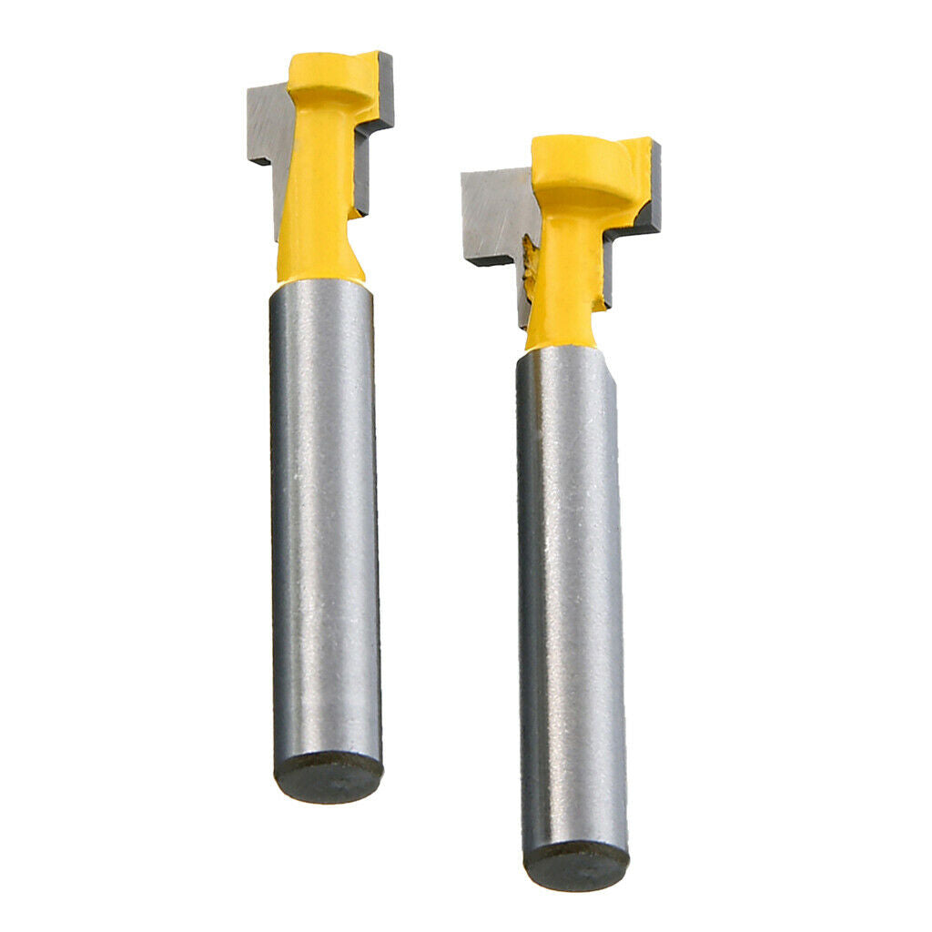 1/4*3/8"+1/4*1/2" T-Slot Cutter Woodworking Router Bit Steel Handle Milling