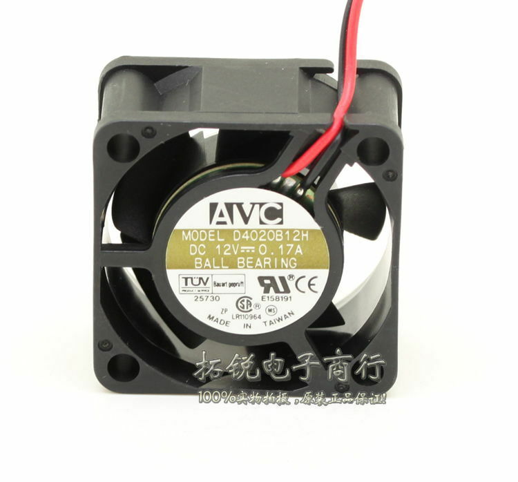 For AVC D4020B12H 4020 4cm 40mm 0.17A 2 pinDC 12V case silent cooling fans quiet