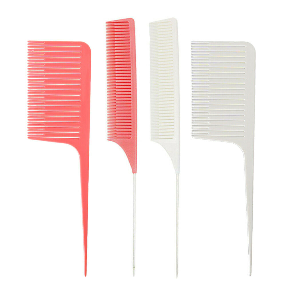 4x Pro Plastic Fine Weave Highlighting Foiling Hair Comb Styling Salon