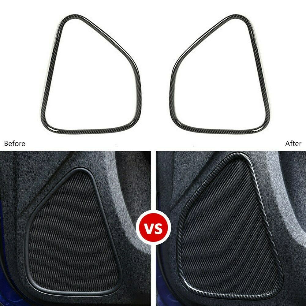 Carbon Fiber Door Speaker Decor Ring Cover Trim For Charger  2011+ P
