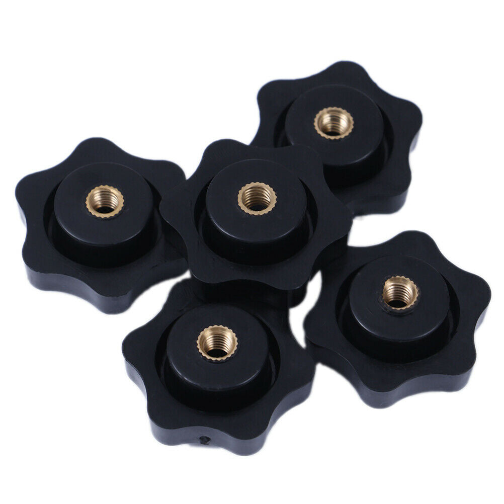 5Pcs M5 plum bakelite hand tighten nuts handle star thumb nuts manual nut.l8
