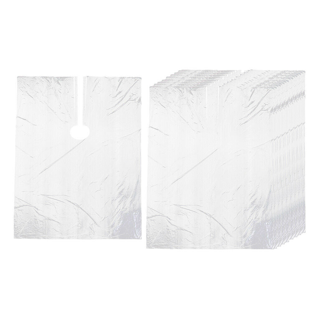 50 Pieces Disposable Hair Cut Shawl Gown Hair Cut Capes Apron + Ear Cover