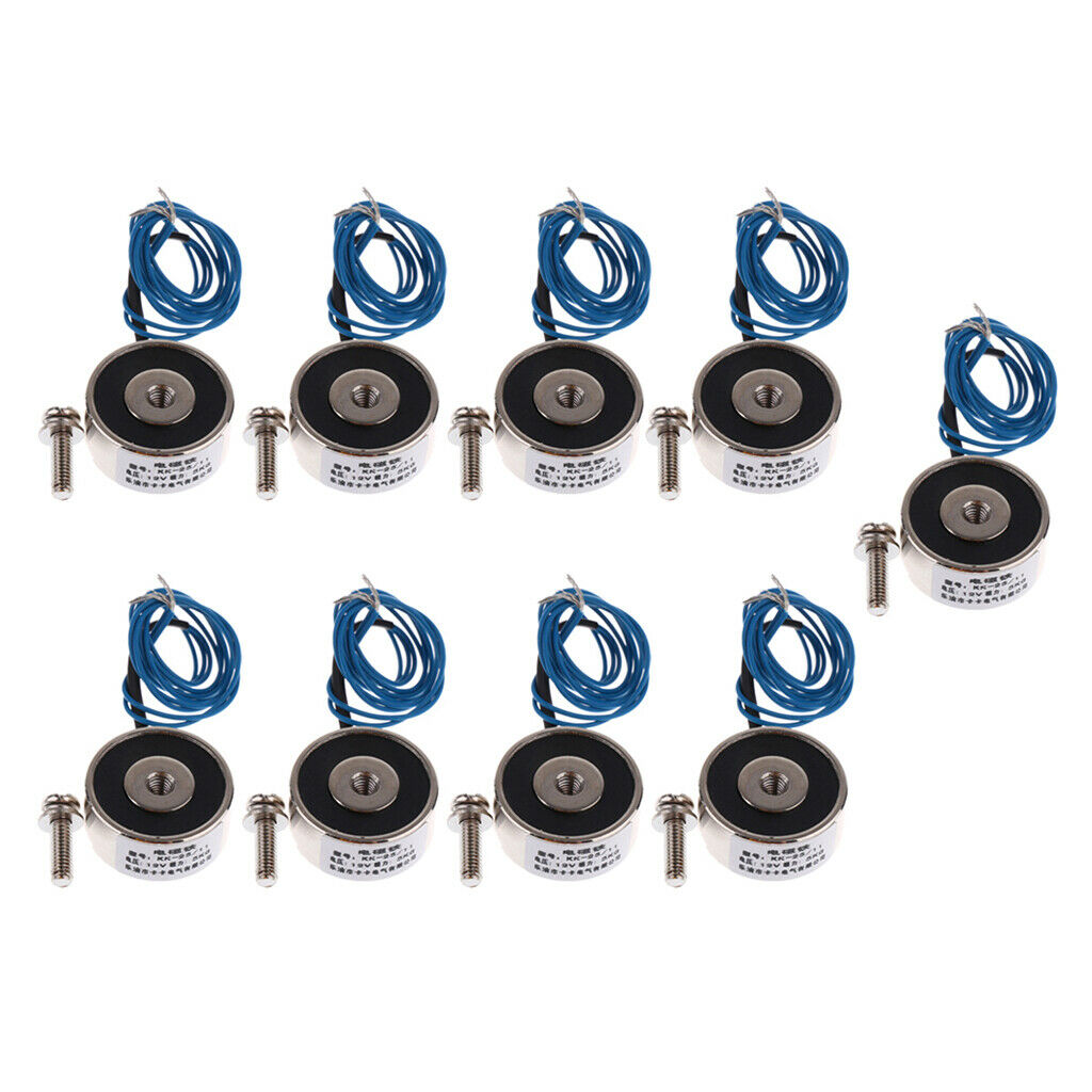 9x 12V Suction Electric Electromagnet Solenoid KK-25-11 5KG DIY Electronic