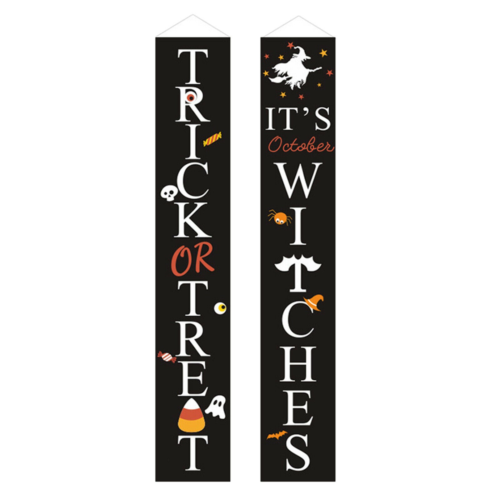 Halloween Party Hanging Flag Porch Sign Halloween Festival Supplies For Home