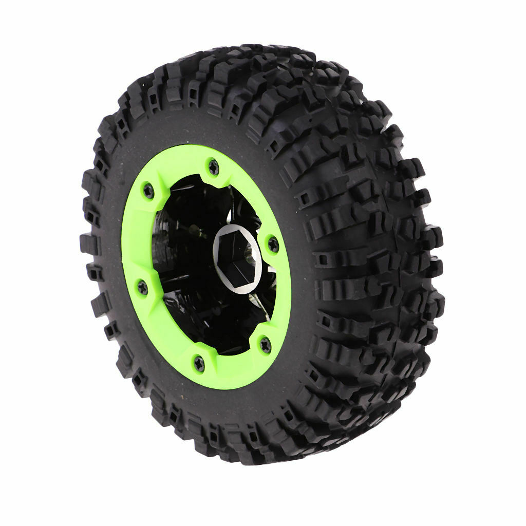 4pcs Black Rubber Tire Tyres with Wheel Rims for WLtoys 12428 1/12 RC Buggy