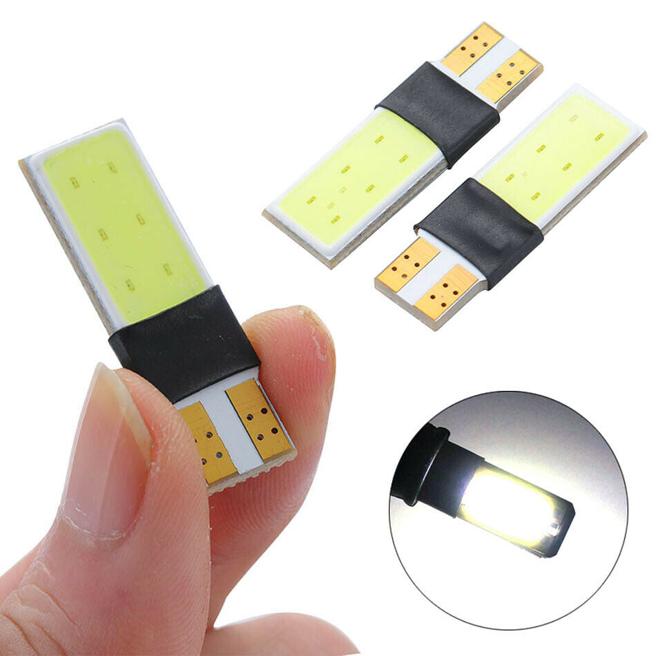 2*/Set 501 Car Bulbs Led Error Free Canbus Cob Smd White W5W T10 Side Light 12V~