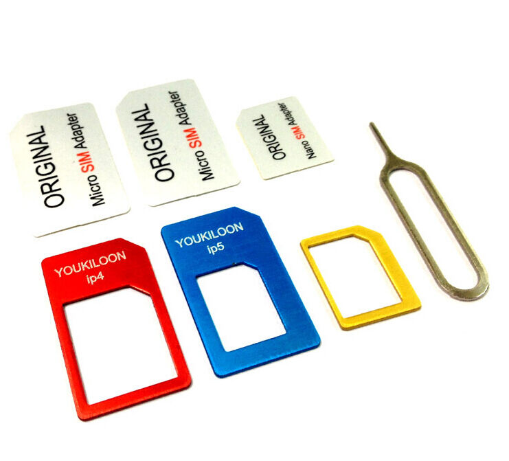 Convert Nano SIM Card to Micro Standard SIM Adapter Set for LG G2 G3 G4
