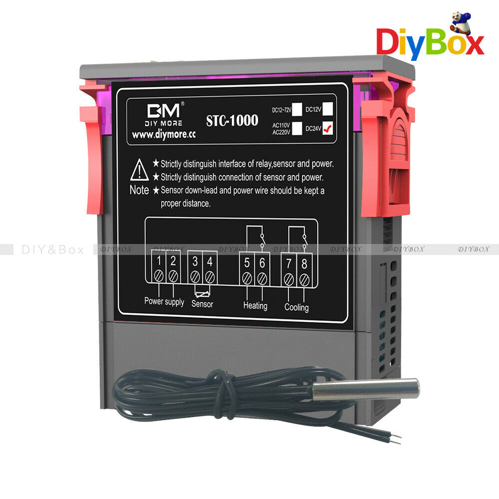 DC 24V STC-1000 Digital Temperature Control Controller Sensor All-Purpose Probe