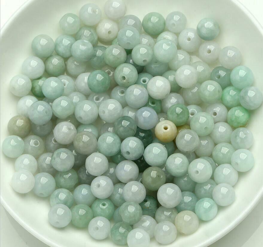 Wholesale 50PCS 8mm 100% Natural A grade Jade Jadeite Round Loose Beads