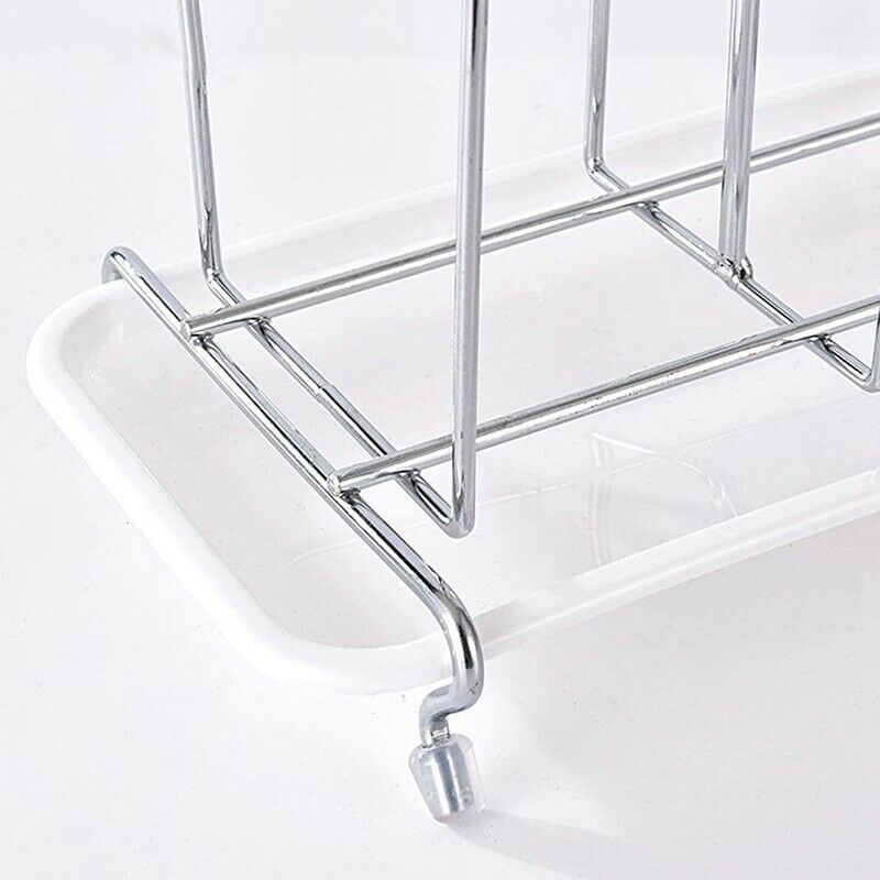 Cup Drying Rack Stand,6 Cup Metal Glass Cup Rack Mug Draining Organizer L7A4