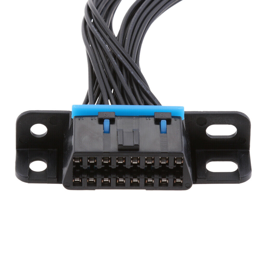 2 Pcs 16-Pin OBD2 OBDII Y Splitter Male to Female Connector Extension Cable
