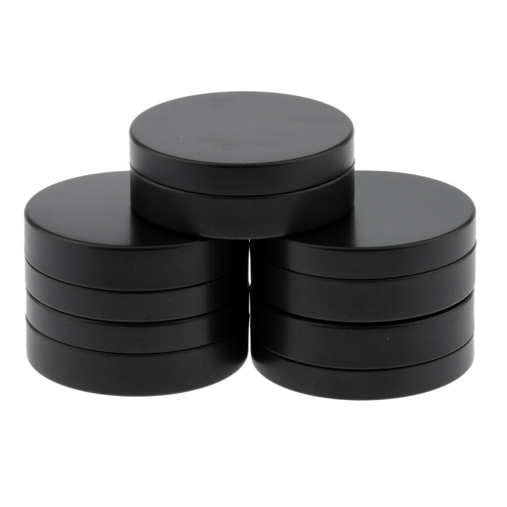 5x 100ml Cosmetic Candles Salves Mints Tea Leaves Jars Container Cans Black