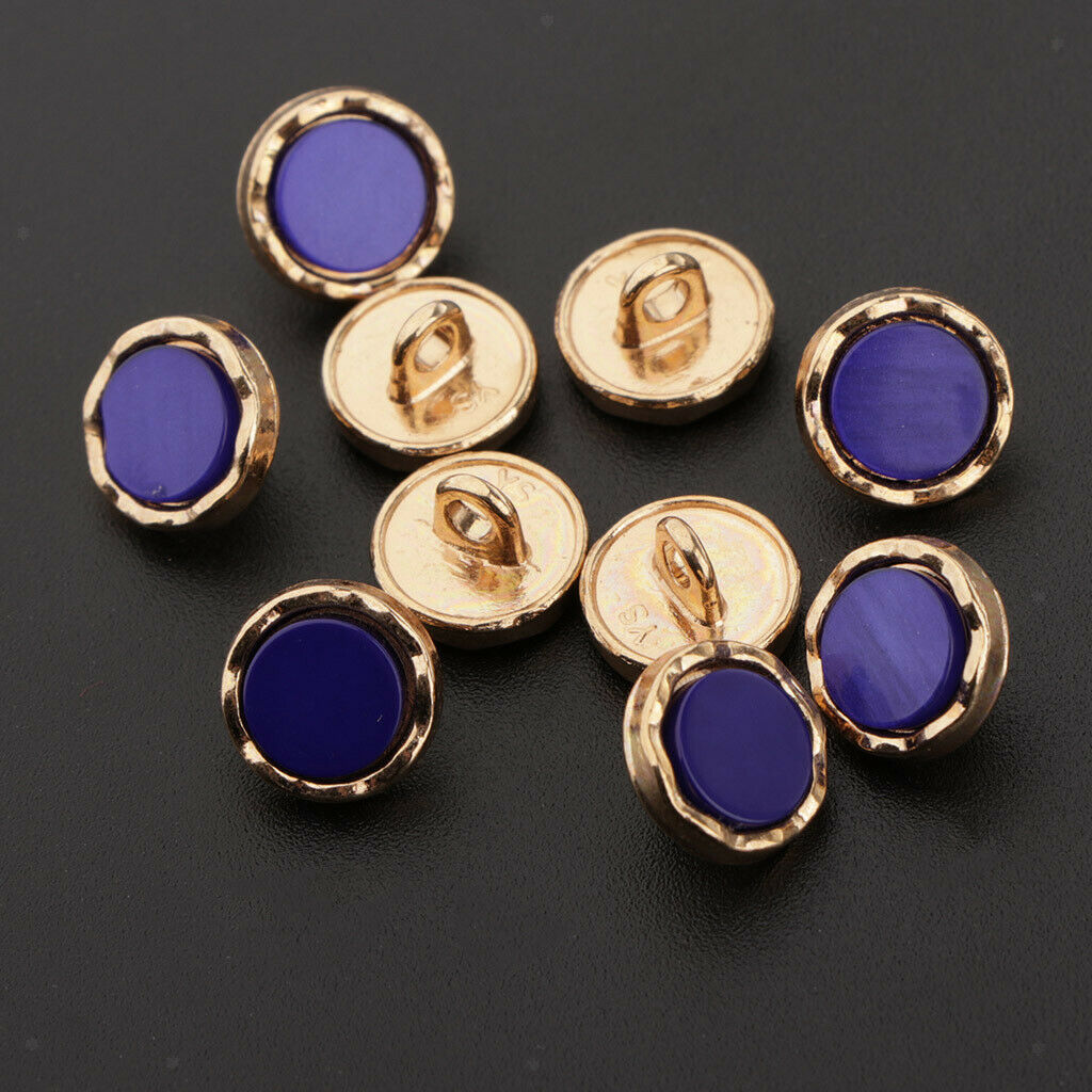 10x Round Shank Buttons Scrapbook Cardmaking DIY Crafts Decorative Button