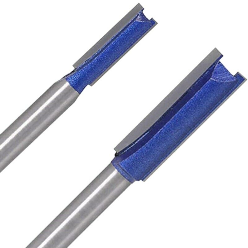4Pcs Straight Cut Router Bits 1/4-Inch Shank Double Flute Straight Router Bit U5