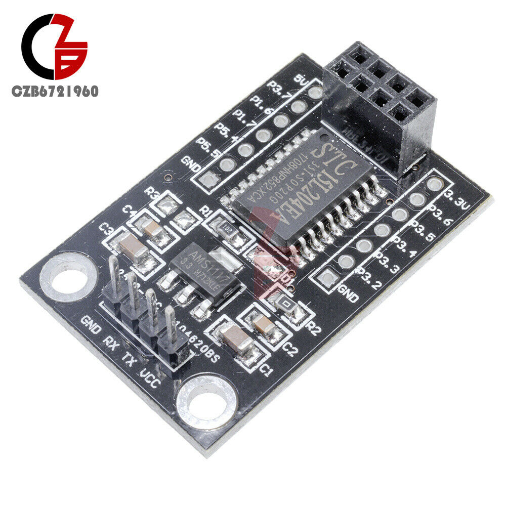 STC15L204 MCU Wireless Development Board With NRF24L01+ 5V-3.3V UART Interface