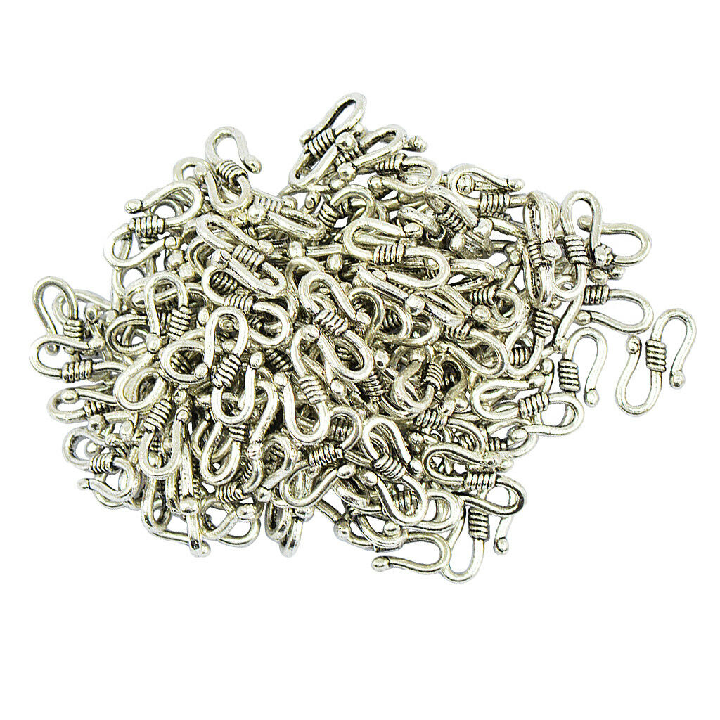 100x Necklace Pendant Connector Clasp Claw Charms S shape Hook Jewelry Craft