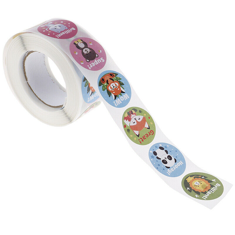 500pcs Teacher Reward Stickers Cute Animal Stickers School Motivational S.l8