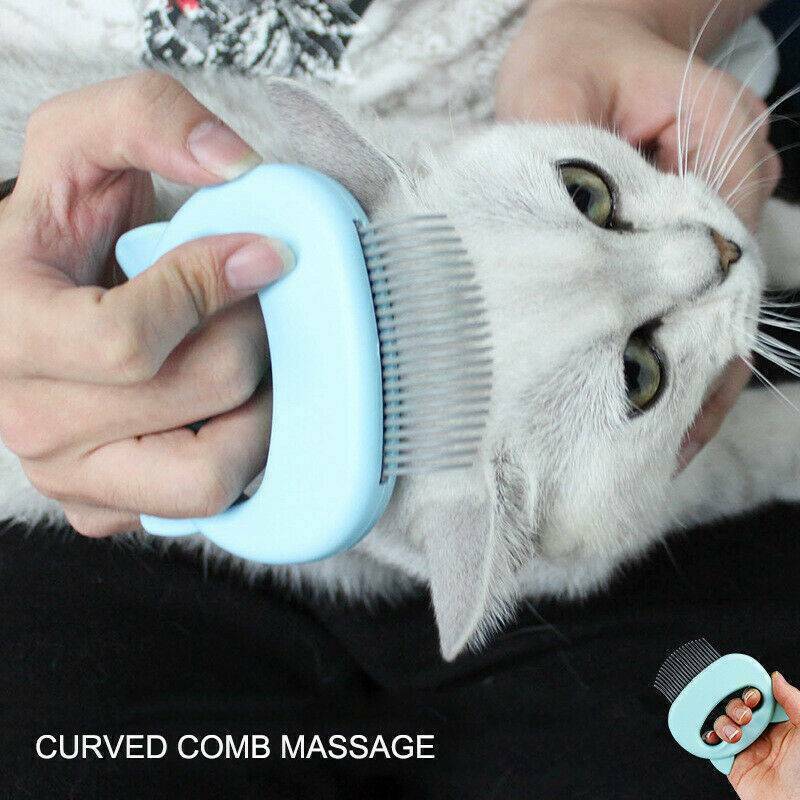 Pet Cat Dog Massage Shell Comb Grooming Hair Removal Shedding Cleaning Brush HOT