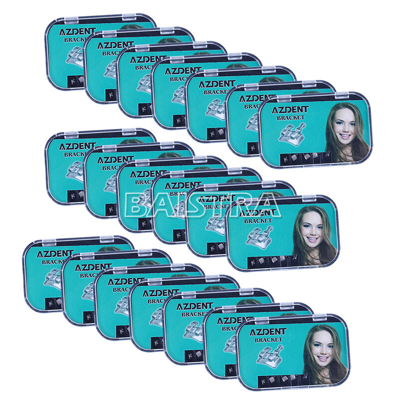 10 X AZDENT Dental Orthodontic Monoblock Bracket Braces Mini MBT.022 Hooks 3-4-5