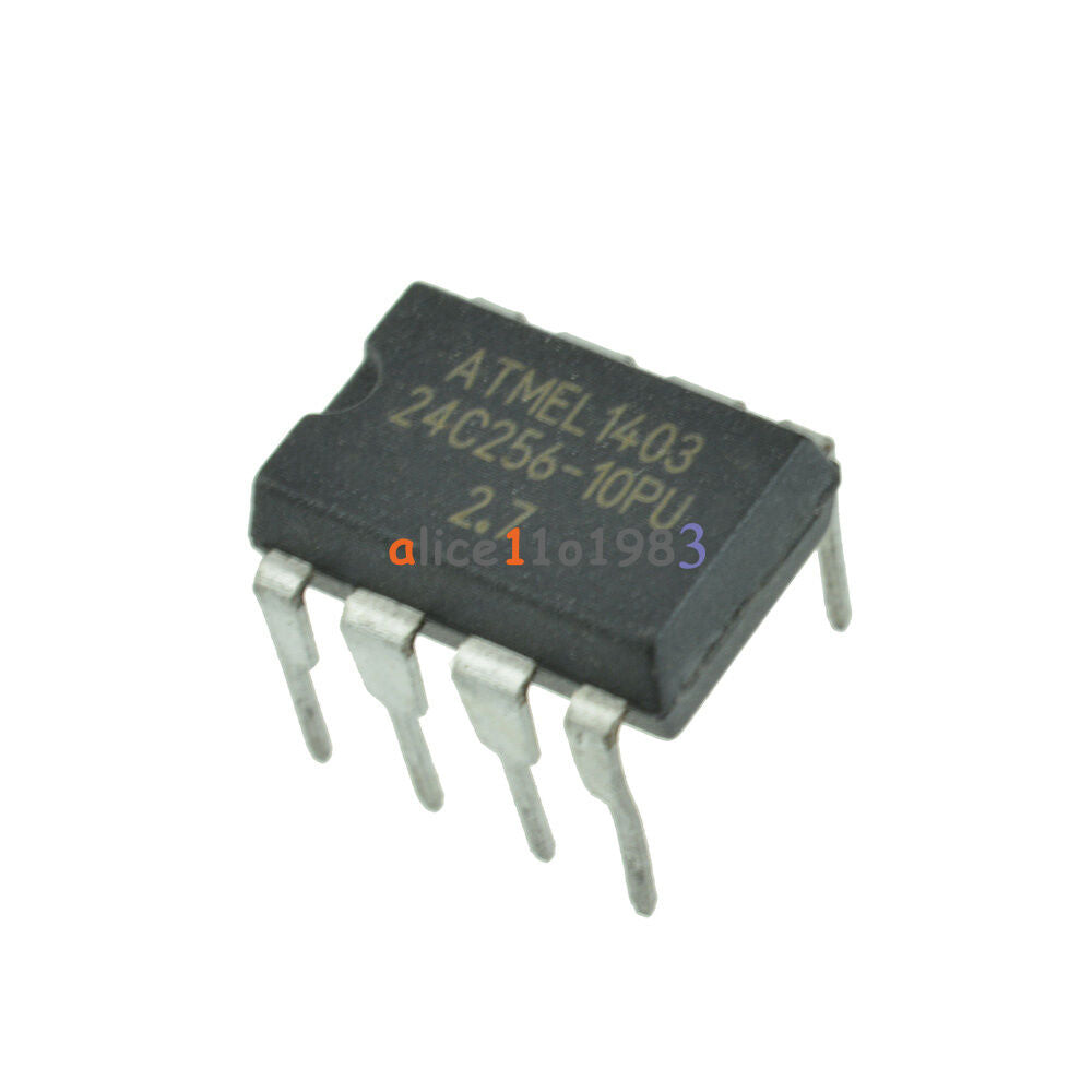 10PCS AT24C256-10PU-2.7 DIP-8 24C256 PU27 2-Wire Serial EEPROM GOOD QUALIITY